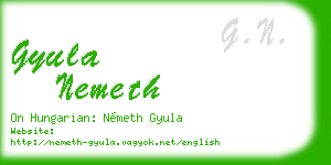 gyula nemeth business card